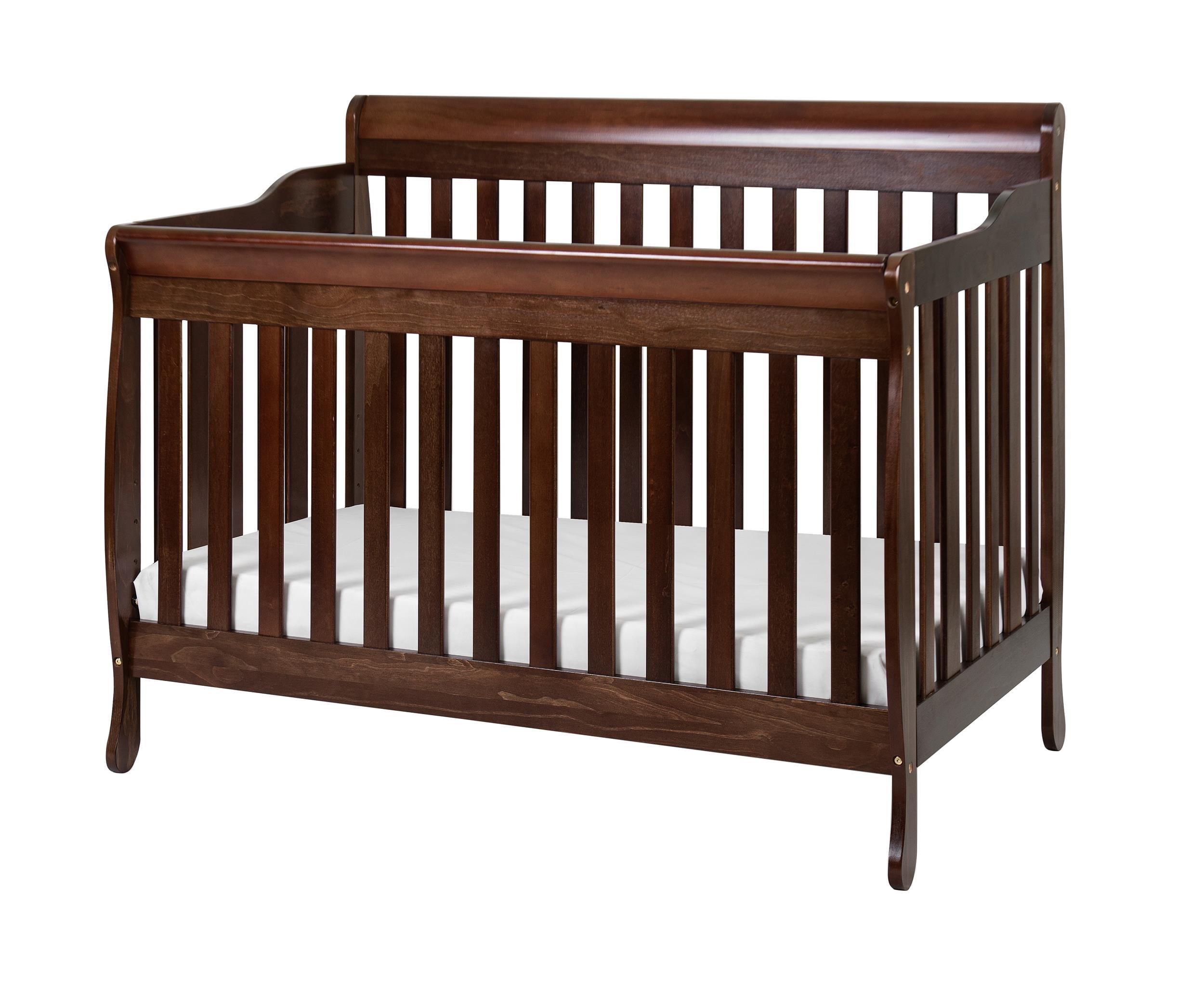 Espresso Pine 4-in-1 Convertible Crib with Guardrail