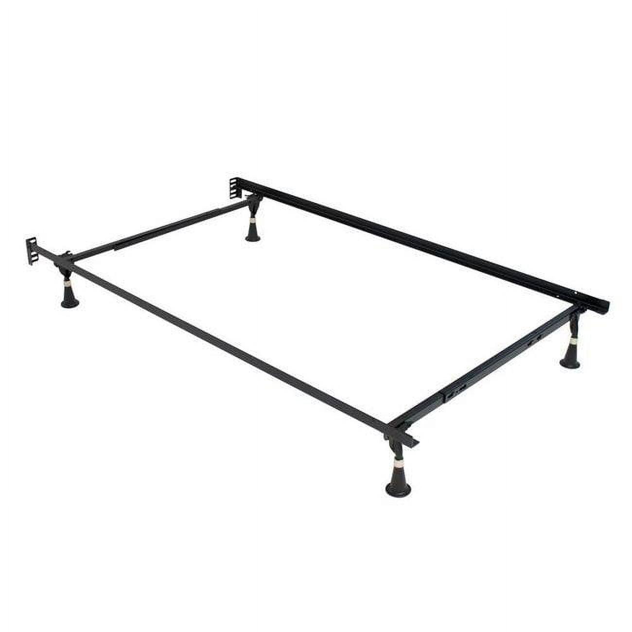 Hollywood Bed Frame Twin/Full Atlas Lock Metal Bed Frame Black