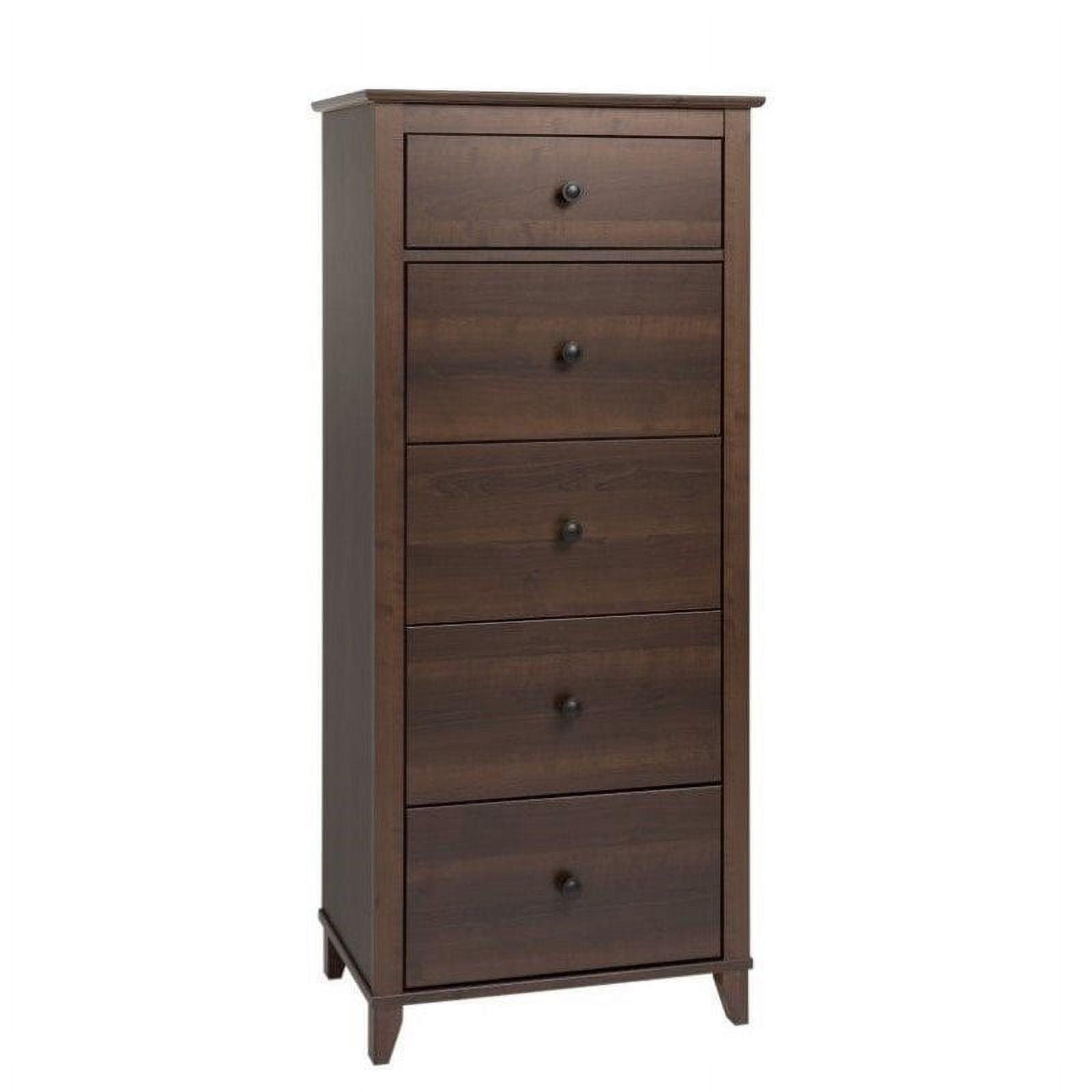 Espresso 52.5" Tall Freestanding Lingerie Chest with Deep Drawers