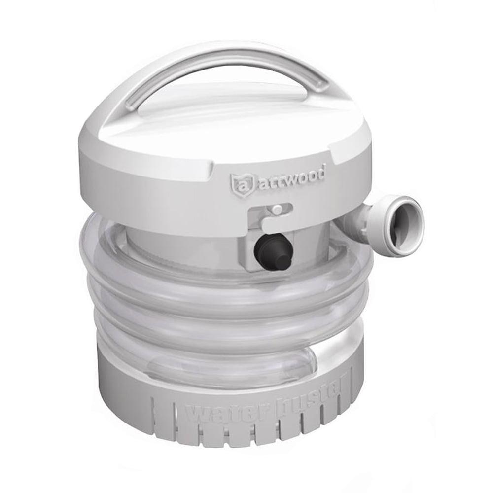 Attwood White and Clear Portable Submersible Pump with Hose