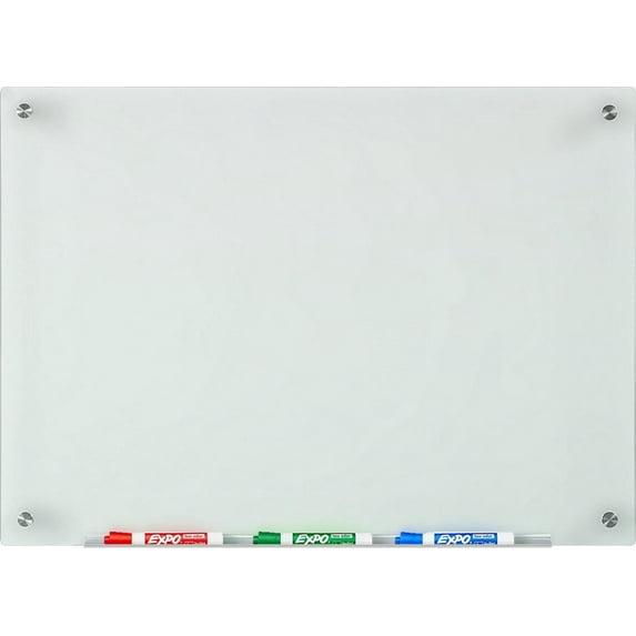 Audio-Visual Direct Frosted Glass Dry-Erase Whiteboard Set - 18 x 24 inches - (Non-Magnetic)