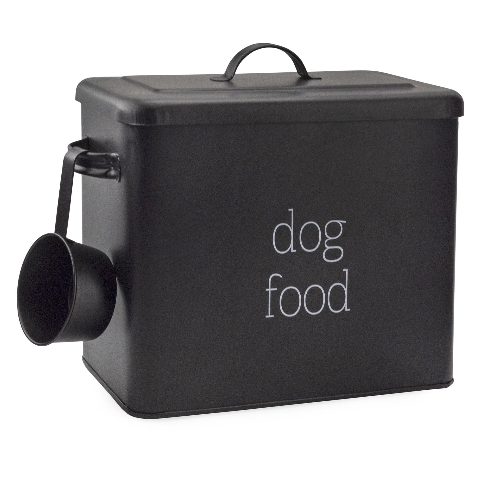 AuldHome Design Farmhouse Dog Food Canister 9QT; Retro Style Storage Bin for Pet Food