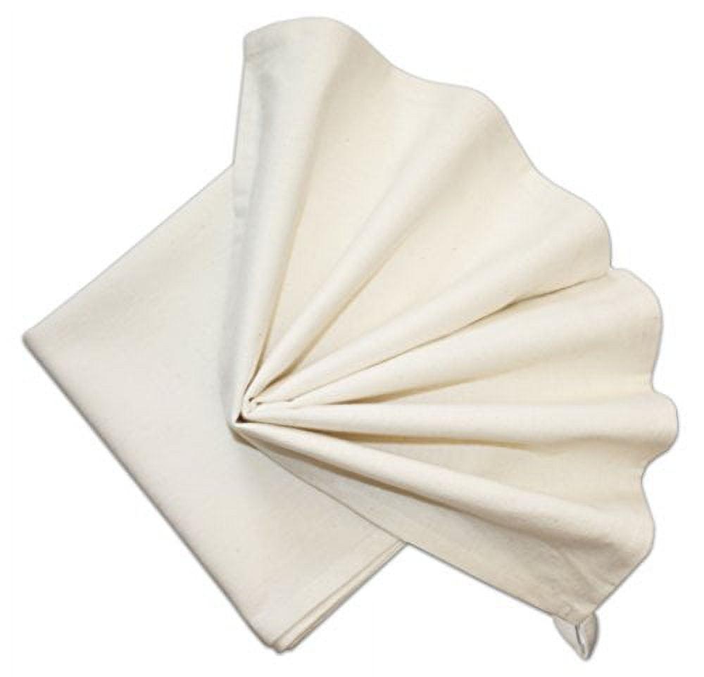 Natural Cotton Hemmed Kitchen Dish Towels, 18x28 Inch, 2-Pack