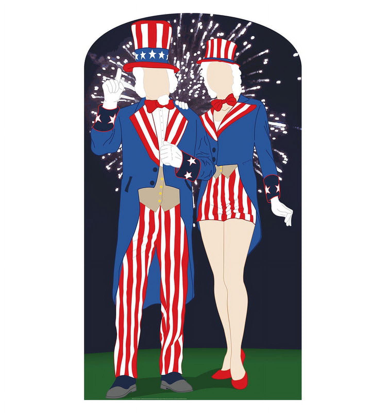 Life-Size Patriotic Aunt and Uncle Sam Cardboard Standup