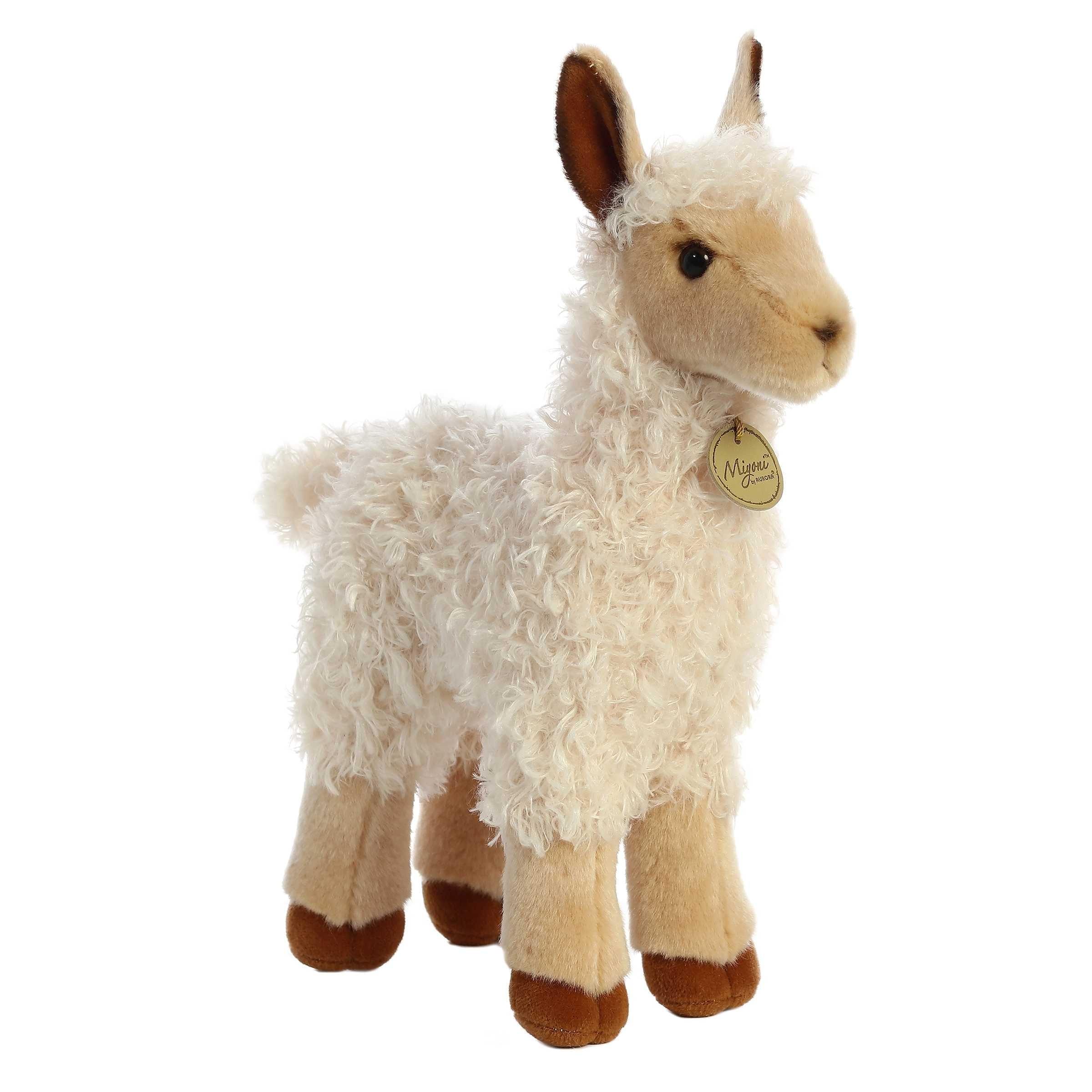 Aurora Tan 12" Realistic Llama Plush Toy