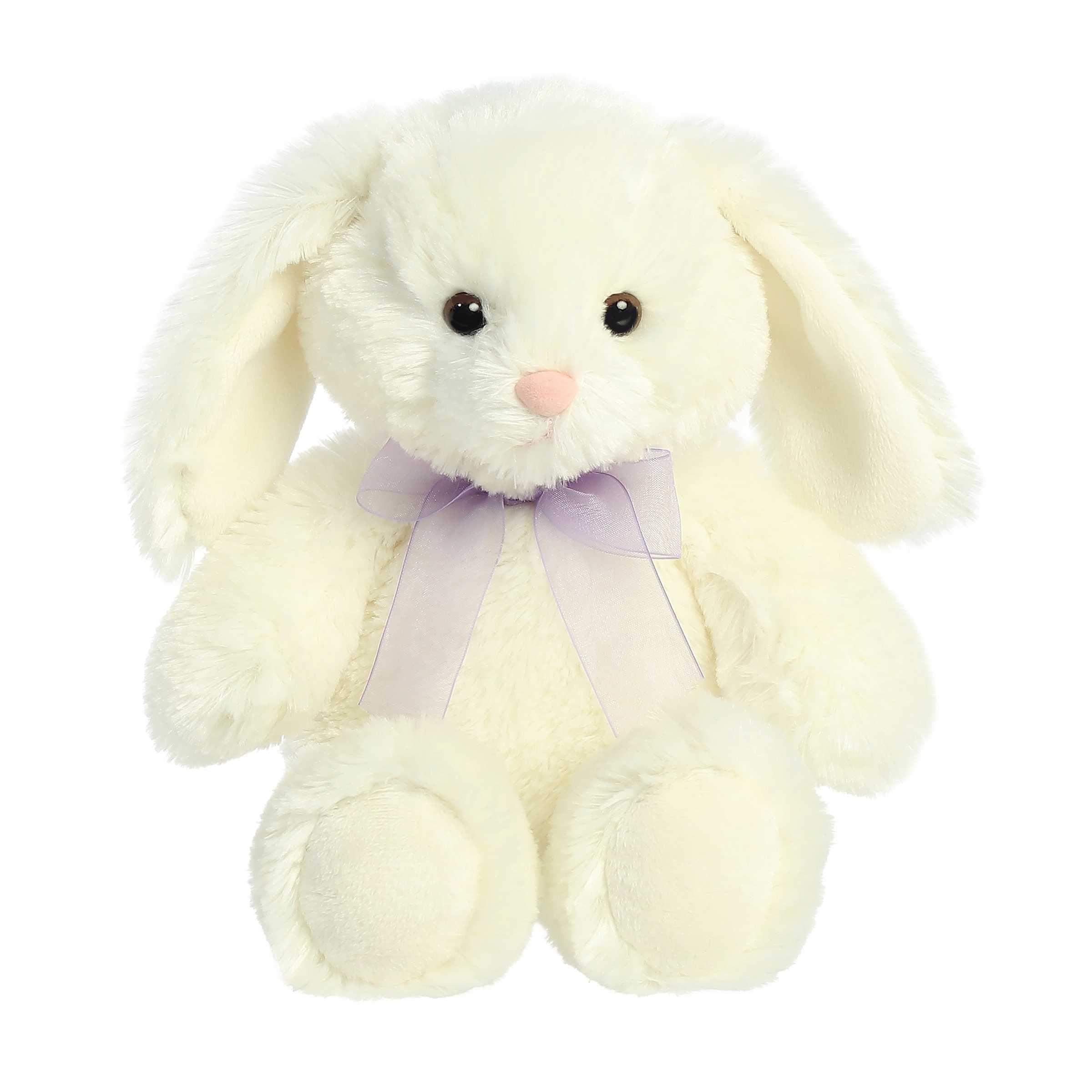 Aurora Medium Bunny Cuddly Stuffed Animal White 10.5"