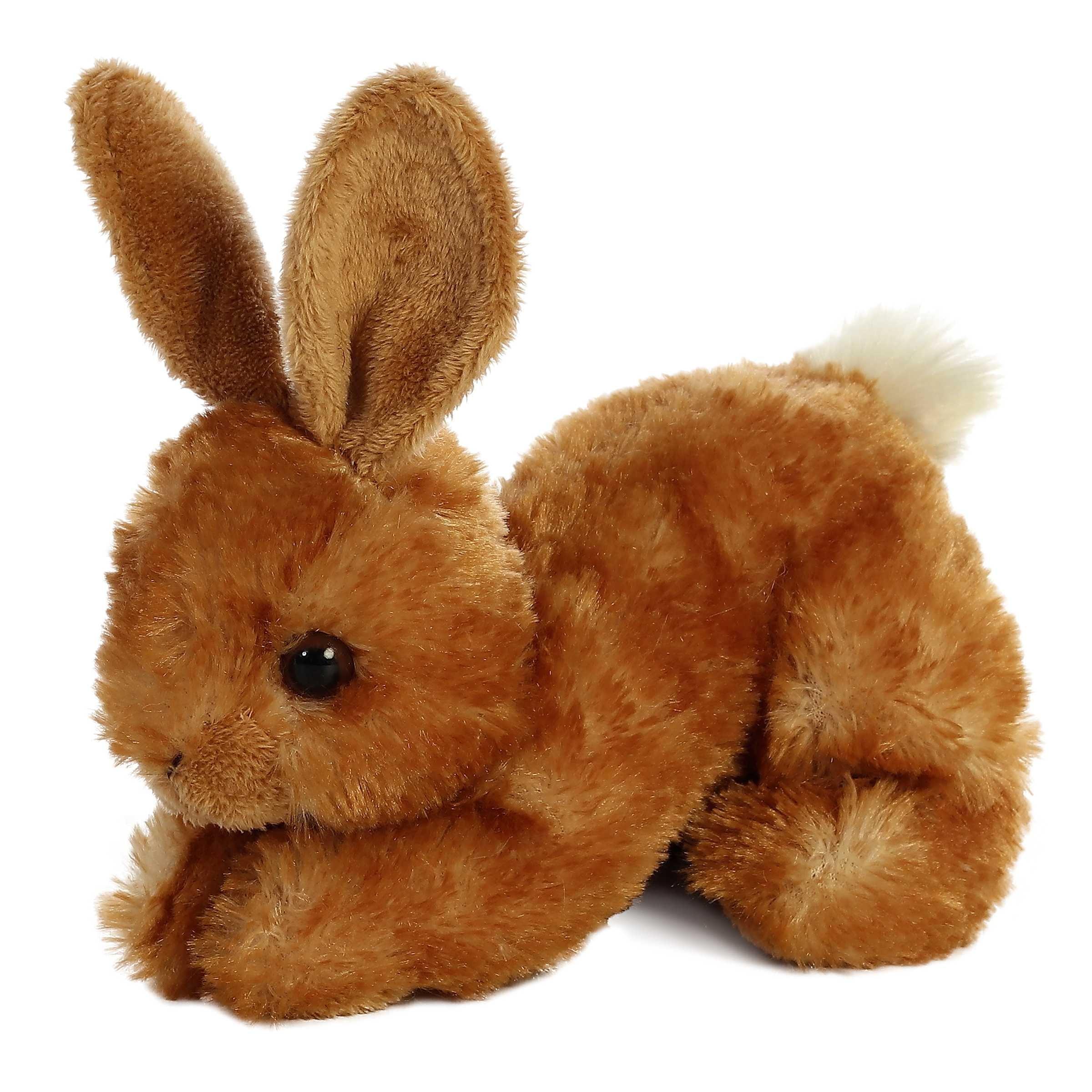 Aurora Small Bitty Bunny Mini Flopsie Adorable Stuffed Animal Brown 8"