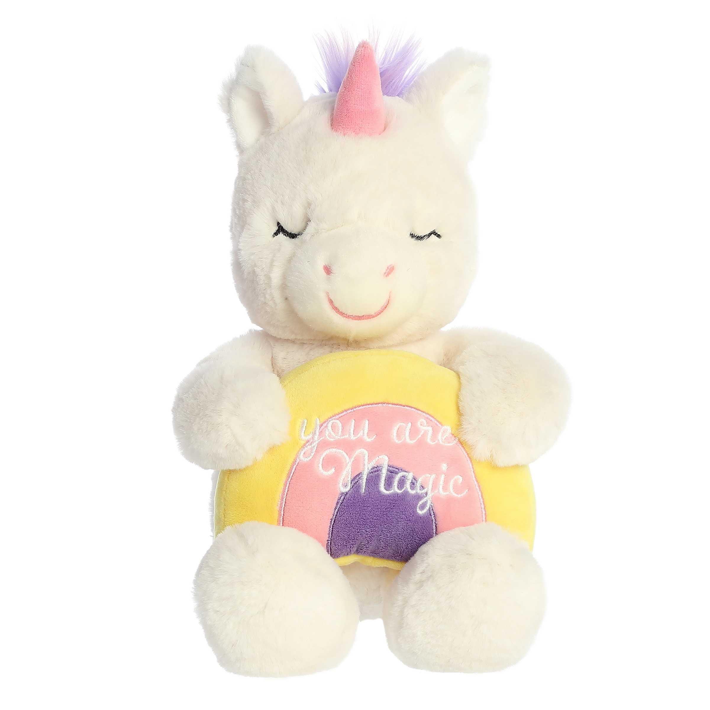 Aurora Large You Are Magic Unicorn JUST SAYIN' Witty Stuffed Animal While 13"