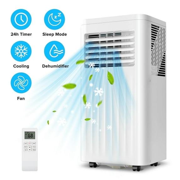 KISSAIR 10000 BTU Portable Air Conditioner, Dehumidifier, Fan, Sleep Mode, 4 in 1 AC with 24-Hour Timer