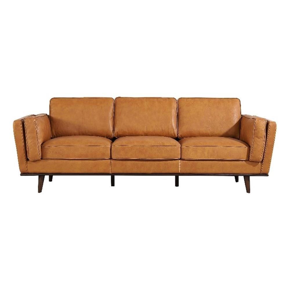 Rosanella 89'' Genuine Leather Sofa