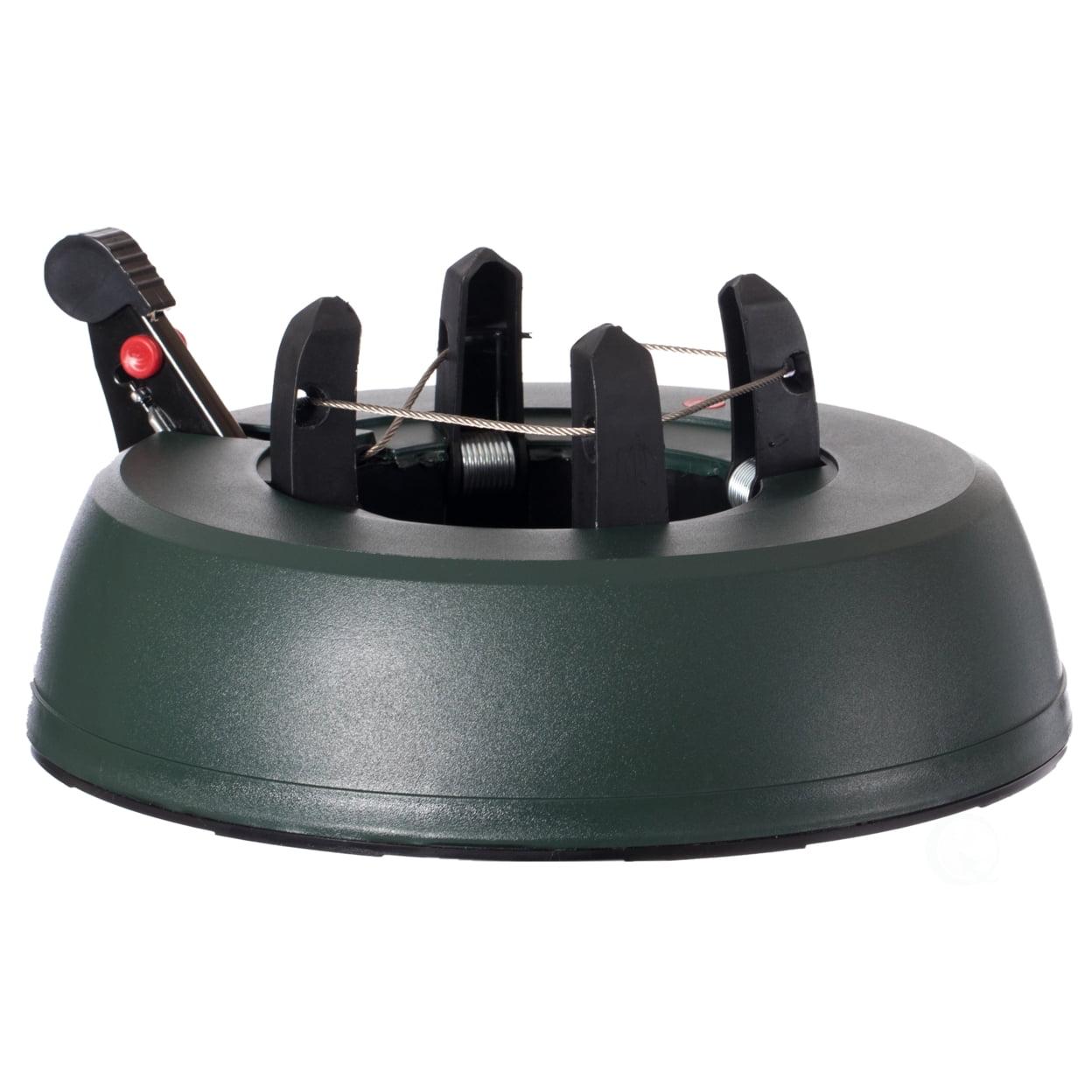 Gardenised, Automatic Plastic Green Foot Pedal Christmas Tree Stand, Large 14.5-inch Dia x 3.5-inch Height