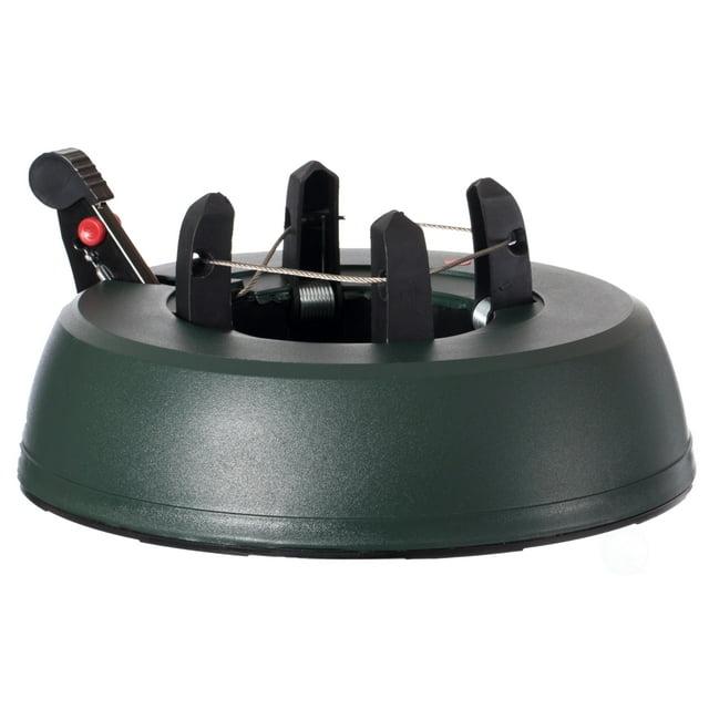 Gardenised, Automatic Plastic Green Foot Pedal Christmas Tree Stand, Large 14.5-inch Dia x 3.5-inch Height