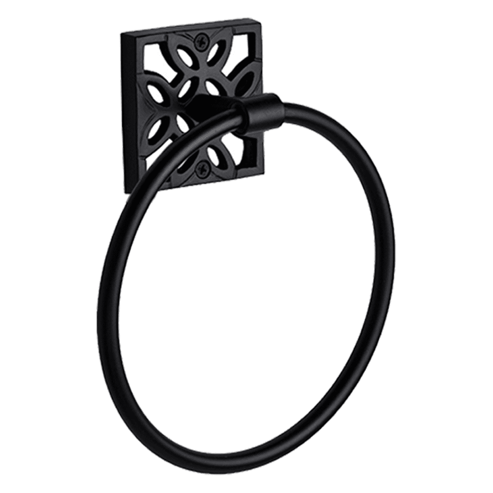 Matte Black Bathroom Towel Ring