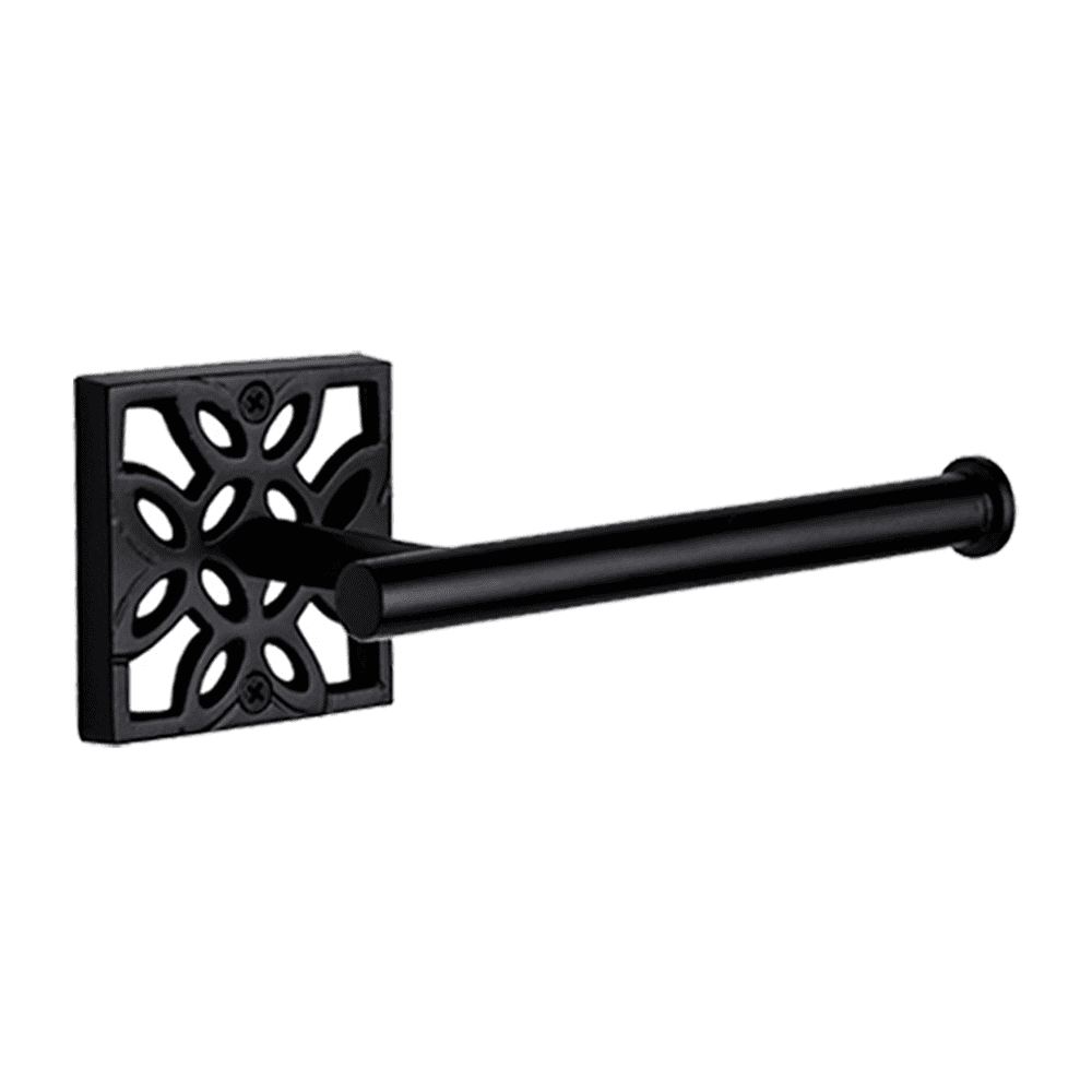 Matte Black Geometric Wall Mount Toilet Paper Holder