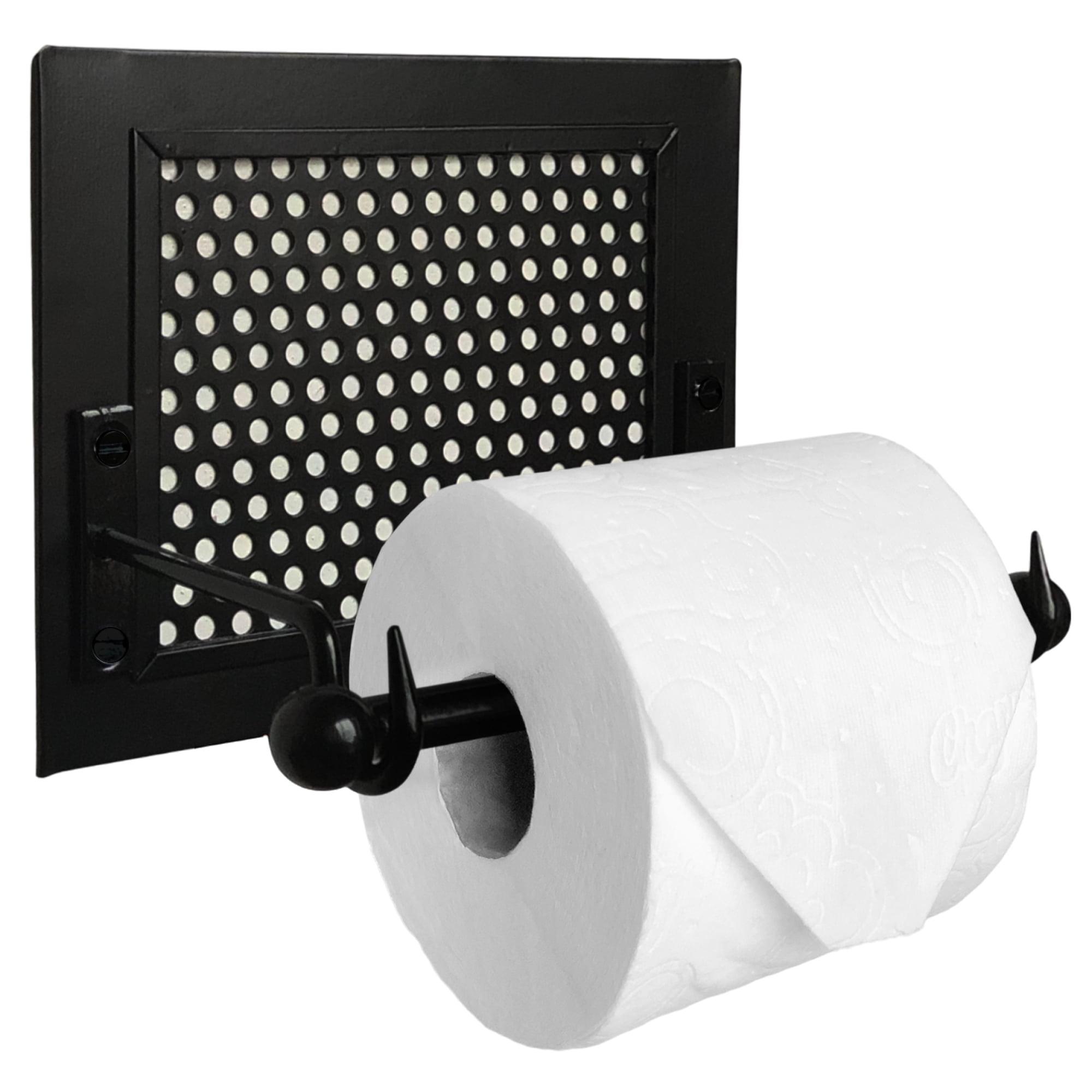 Wall Mount Rustic Toilet Paper Holder with Hole Punch Detail