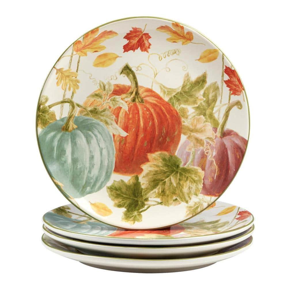 Certified International Autumn Harvest Set Of 4 Dessert Plate