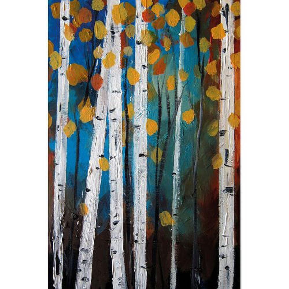 Autumn Trees Multi-Color Canvas Painting Print