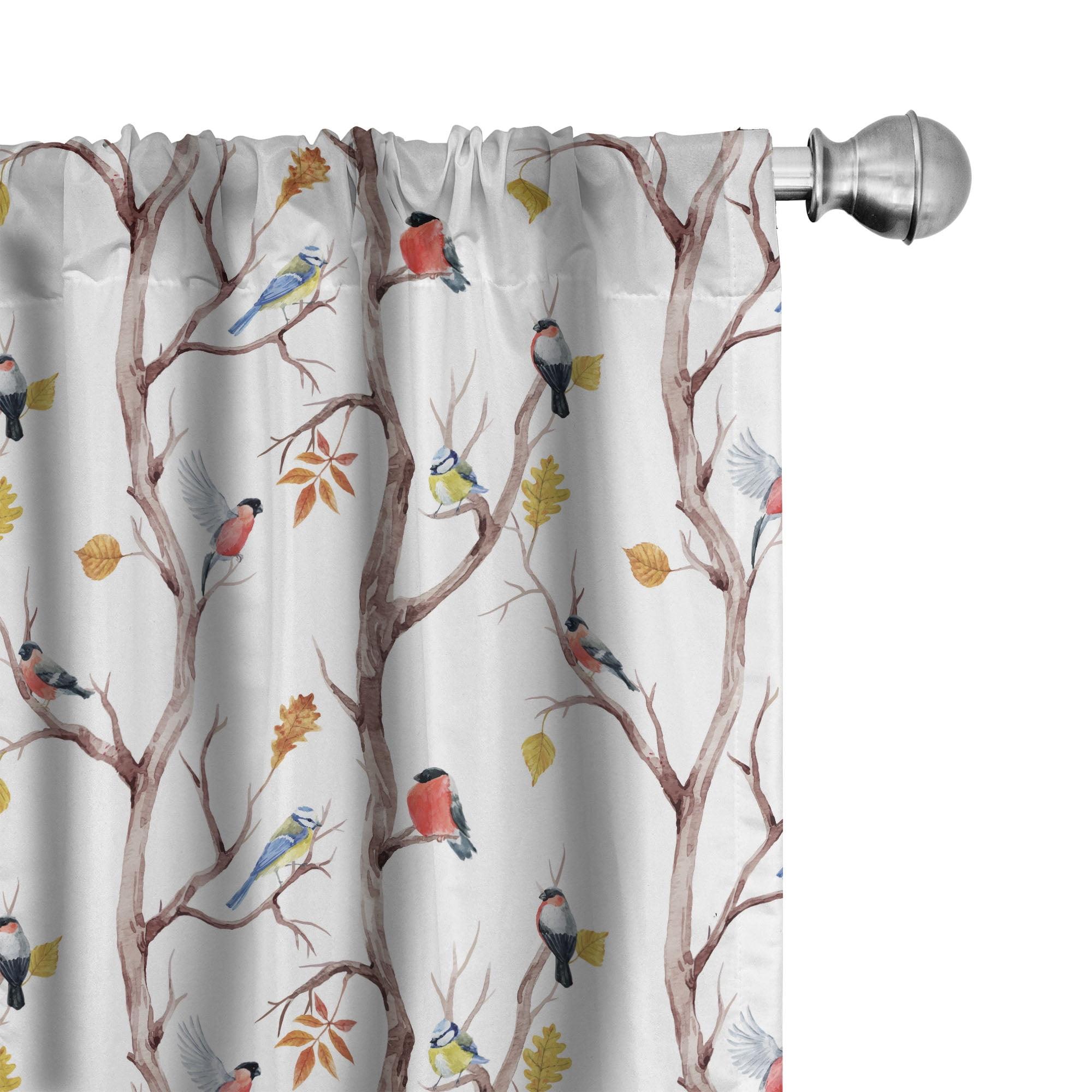 Ambesonne Microfiber Semi Sheer Curtain
