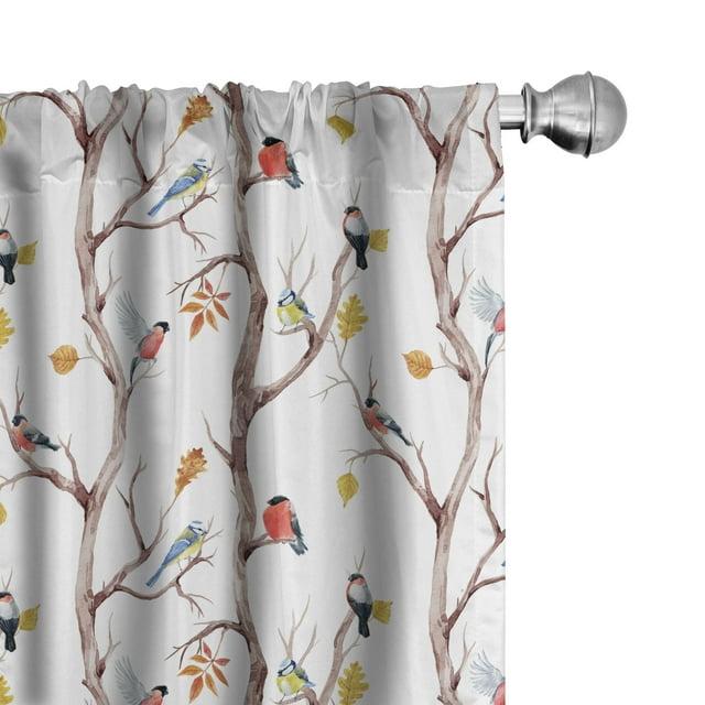 Ambesonne Microfiber Semi Sheer Curtain