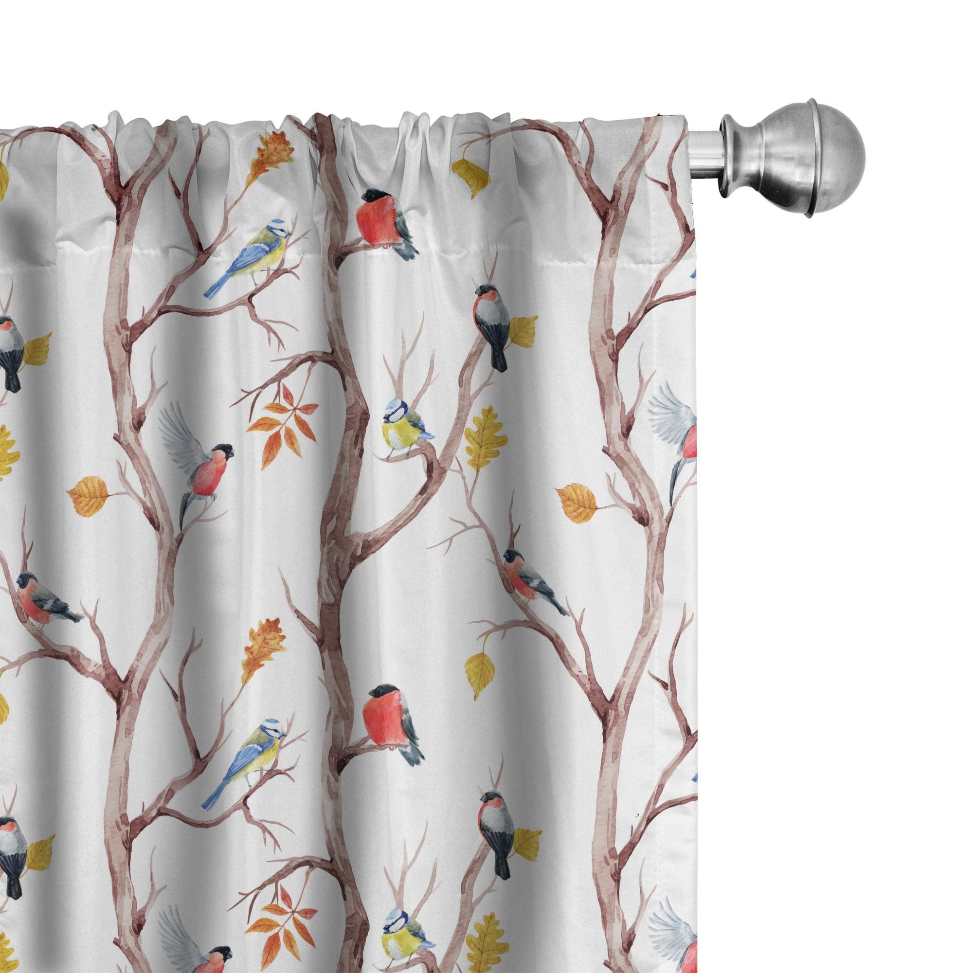Ambesonne Microfiber Semi Sheer Curtain