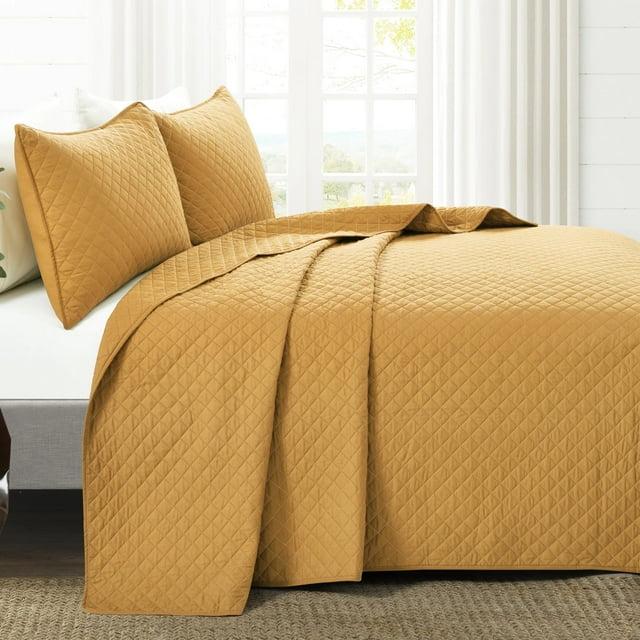Lush Decor Ava Diamond Standard Cotton Modern & Contemporary Quilt Set