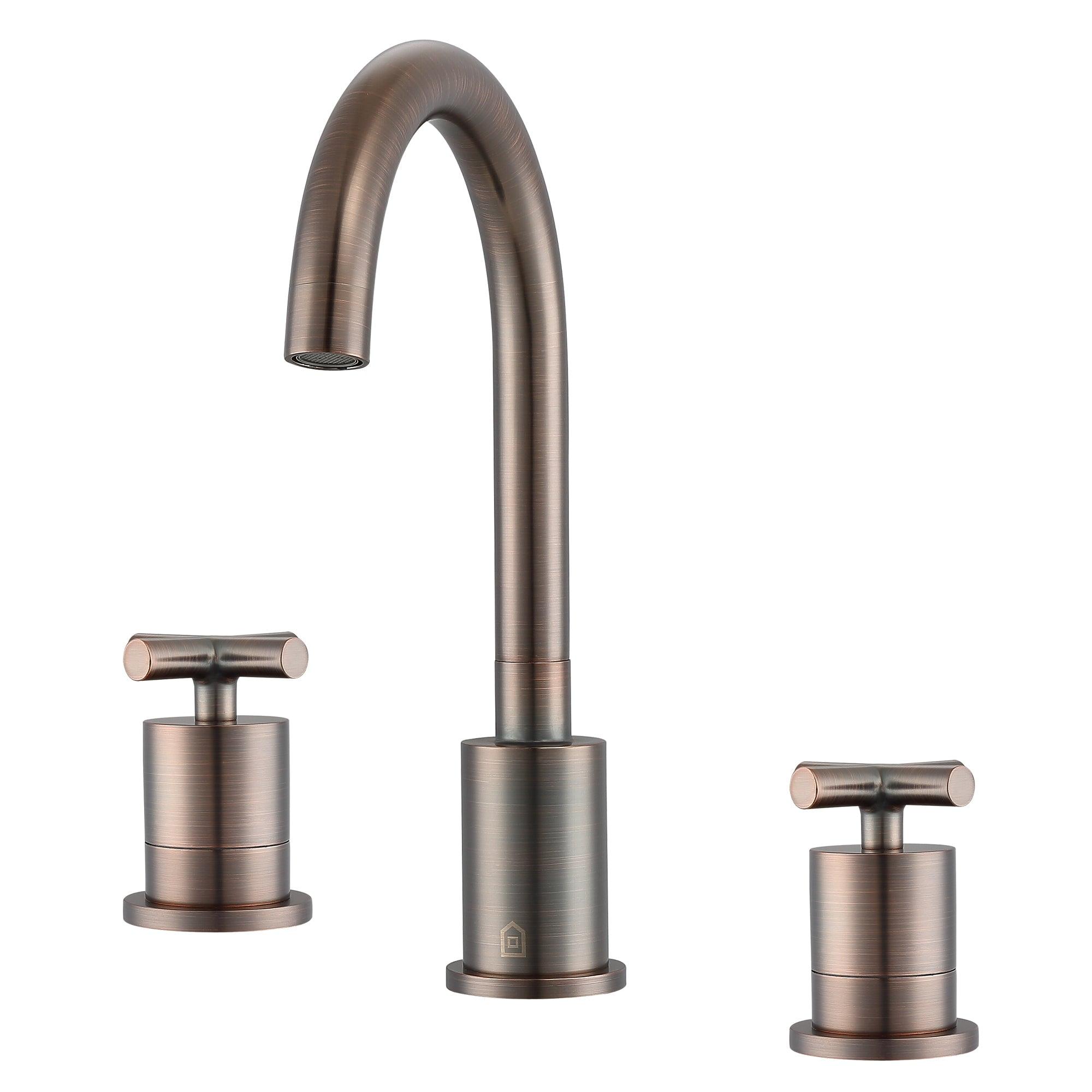 Ava Oil Rubbed Bronze Cross-Handle Bathroom Faucet