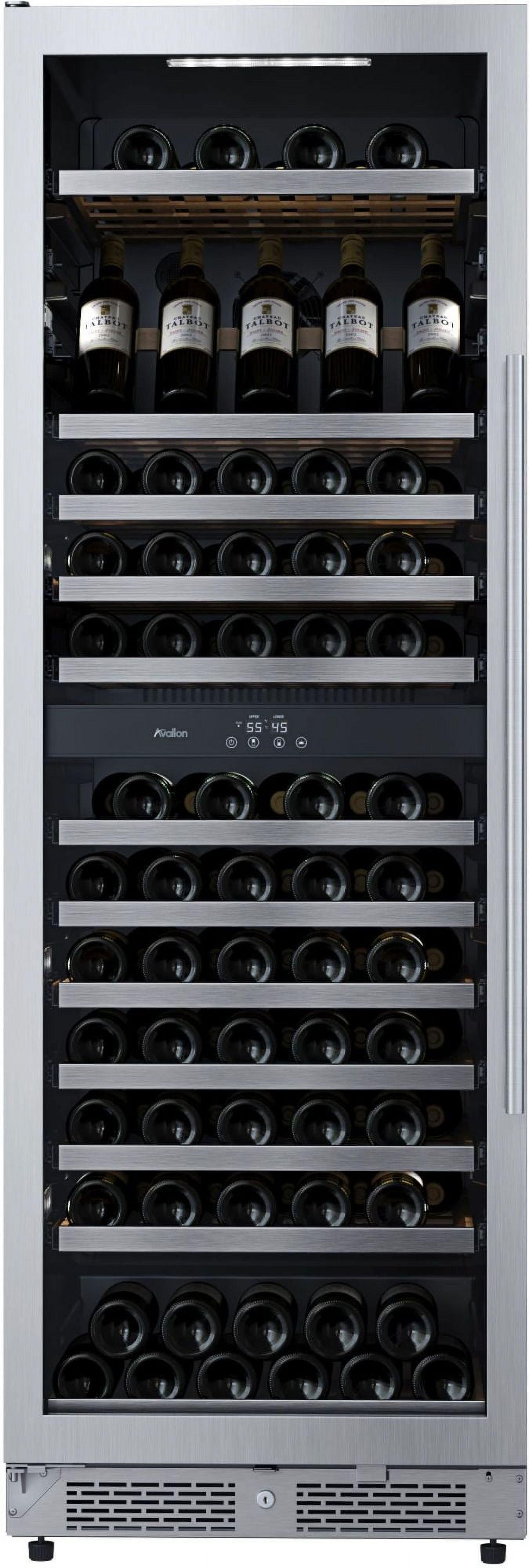 Avallon Awc243tdzlha 24" Wide 140 Bottle Capacity Built-In Or Free Standing Wine Cooler -