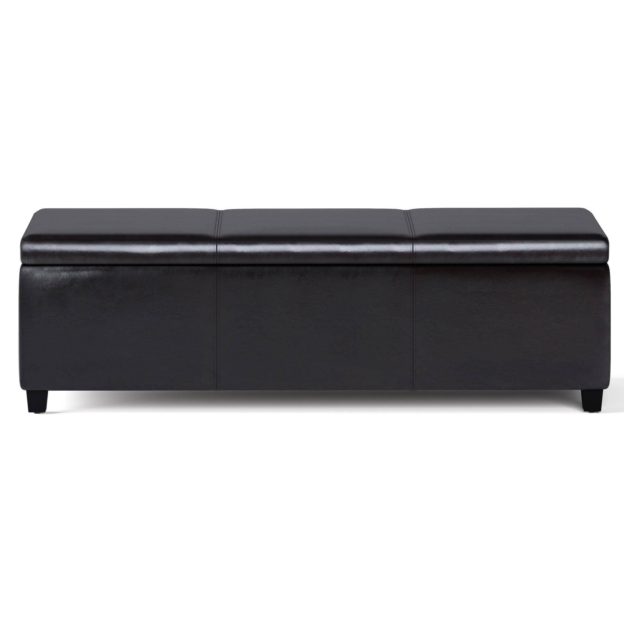 Avalon Faux Leather Upholstered Storage Bench