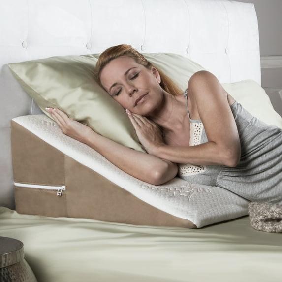 Avana Back Wedge Acid Reflux Memory Foam Pillow with Cooling Tencel Cover, 12"