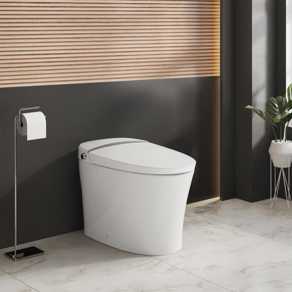 Avancer White Smart Tankless Elongated Toilet with Bidet