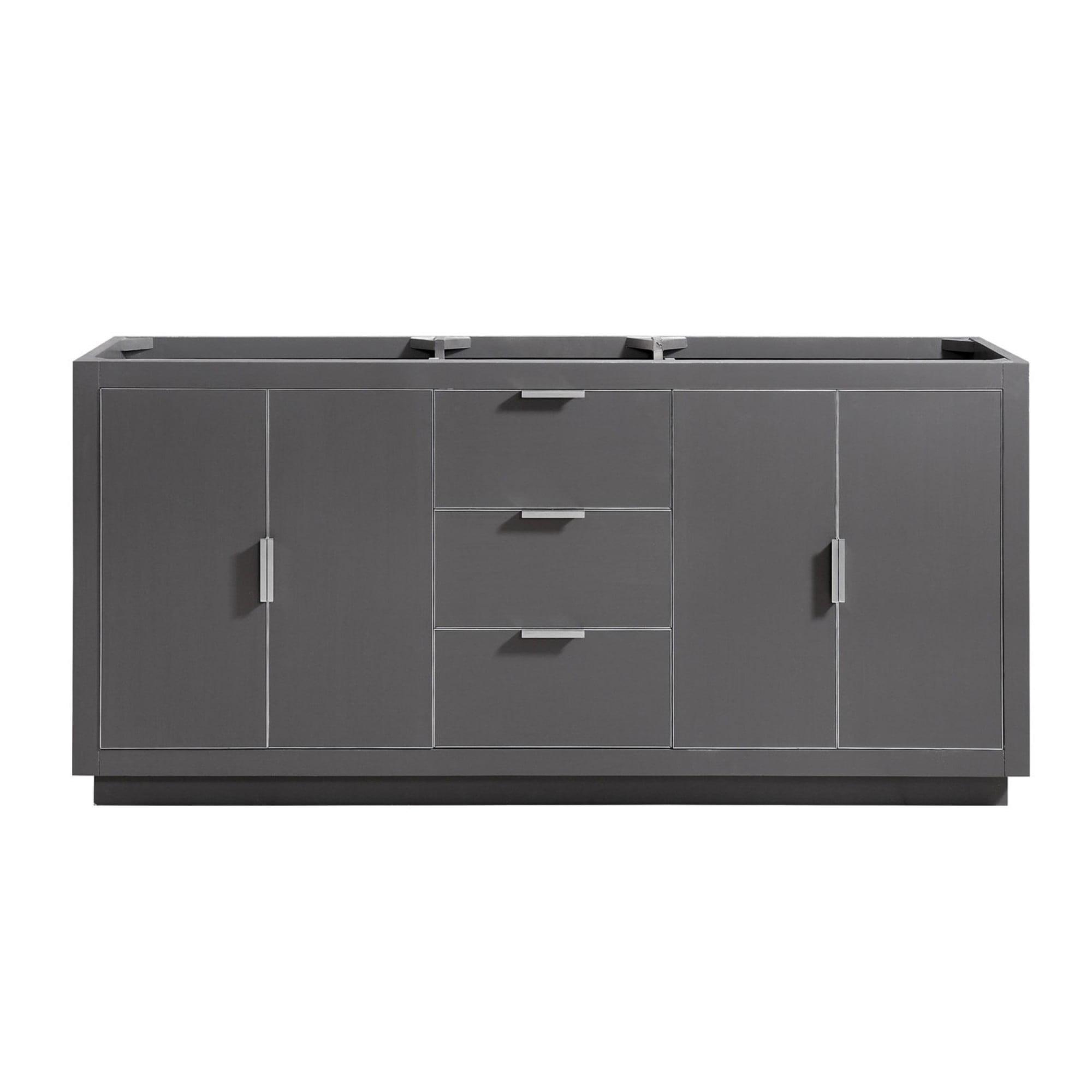 Austen 72" Twilight Gray Solid Wood Double Vanity Base