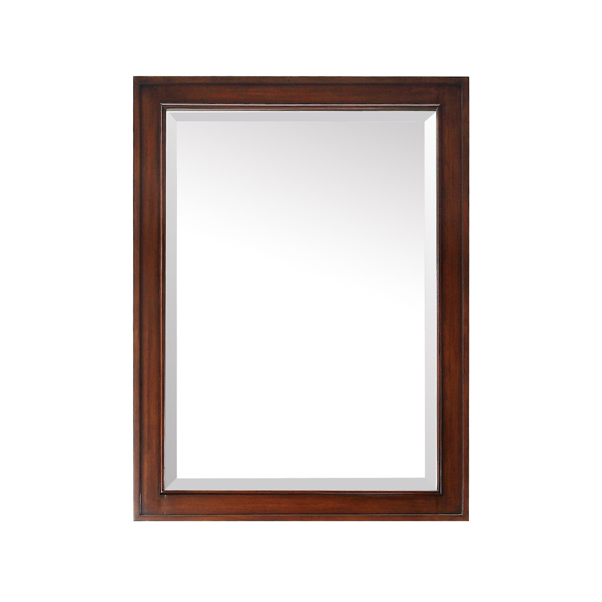 Brentwood Luxurious Walnut 24"x32" Transitional Wood Framed Mirror