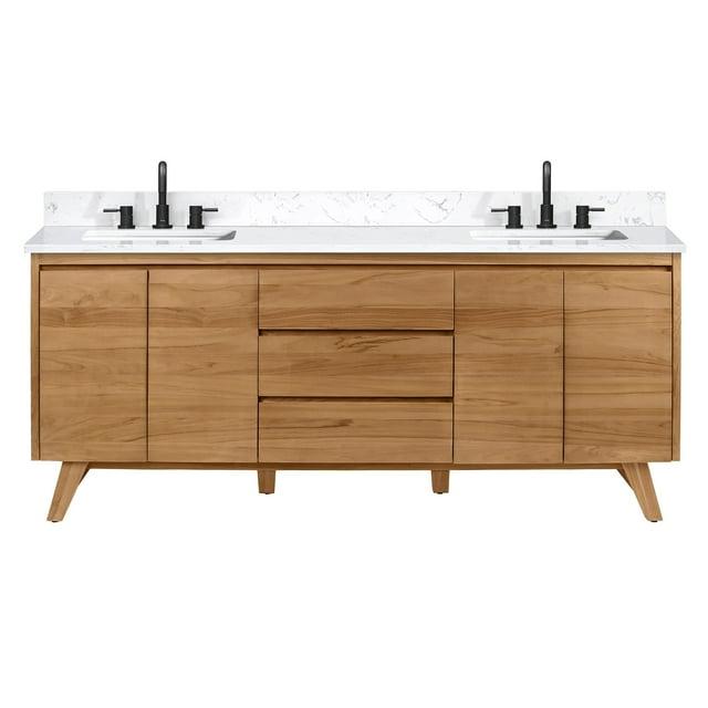 Avanity Coventry 72" Double Bathroom Vanity with Engineered Stone Top