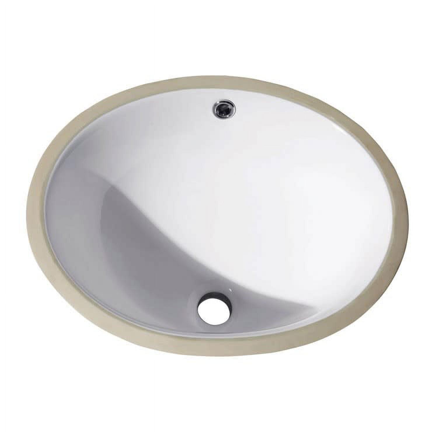 Avanity 11.6'' White Vitreous China Oval Undermount Bathroom Sink with Overflow