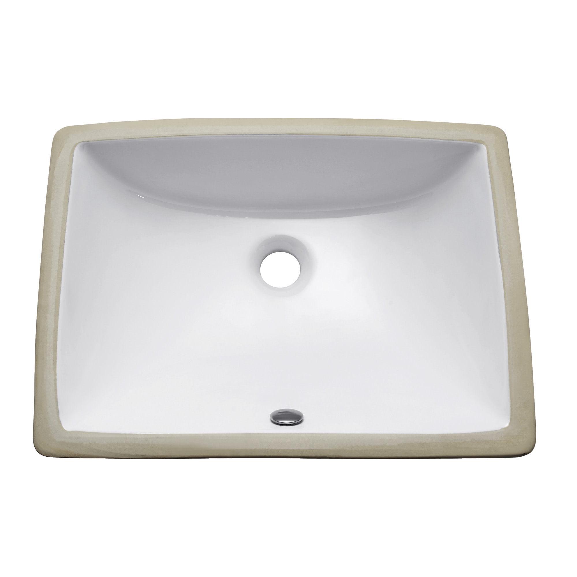 Avanity 20'' White Vitreous China Rectangular Undermount Sink