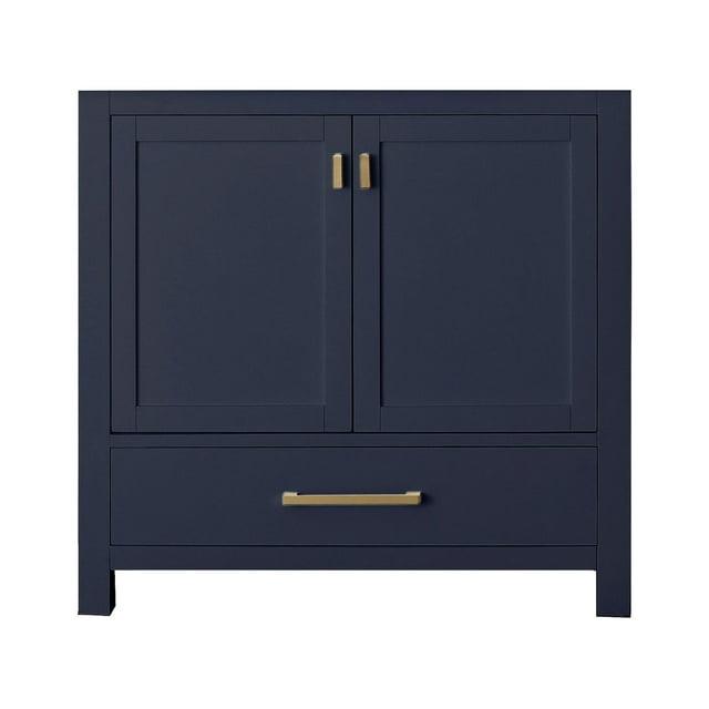 Modero 36'' Navy Blue Solid Wood Freestanding Vanity Base
