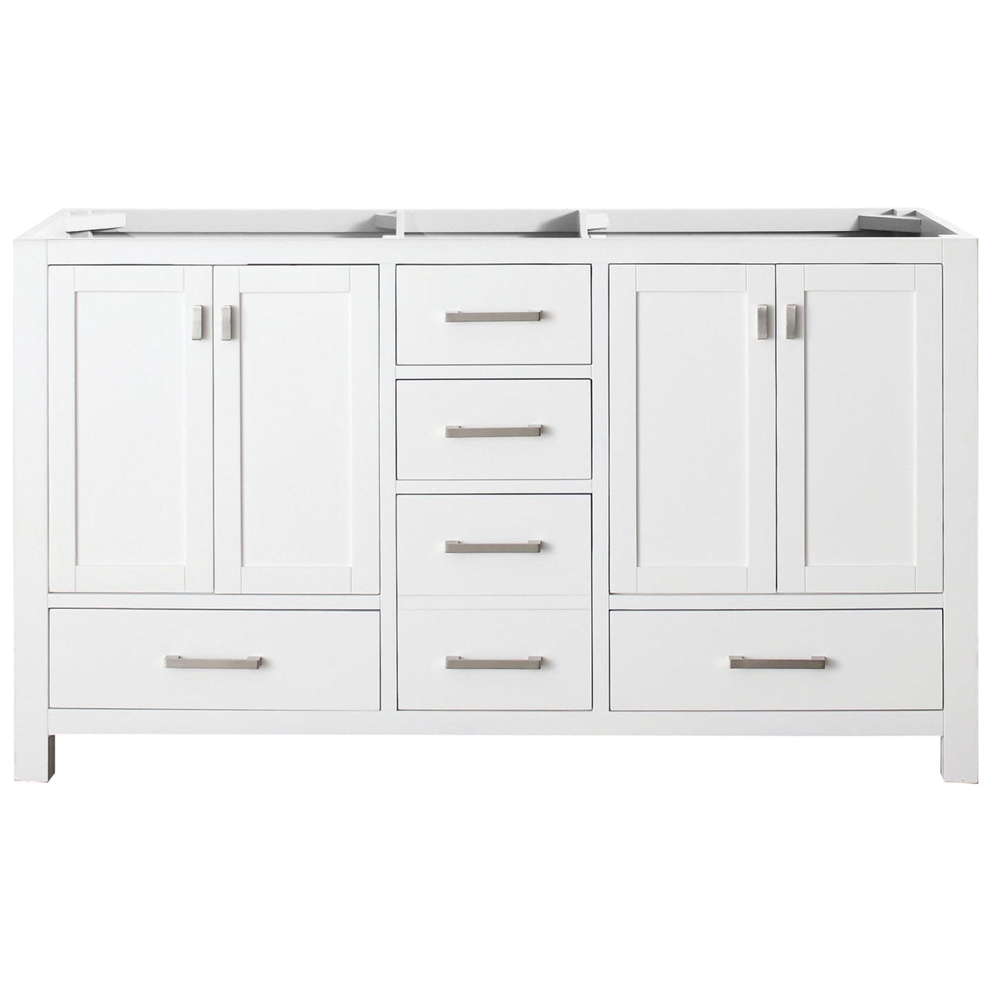 Avanity Modero-V60 Modero 60" Double Free Standing Wood Vanity Cabinet Only - White