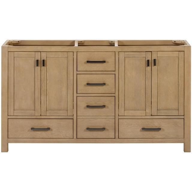 Mercury Row® Souther 60'' Double Bathroom Vanity Base Only in Brushed Oak Finish