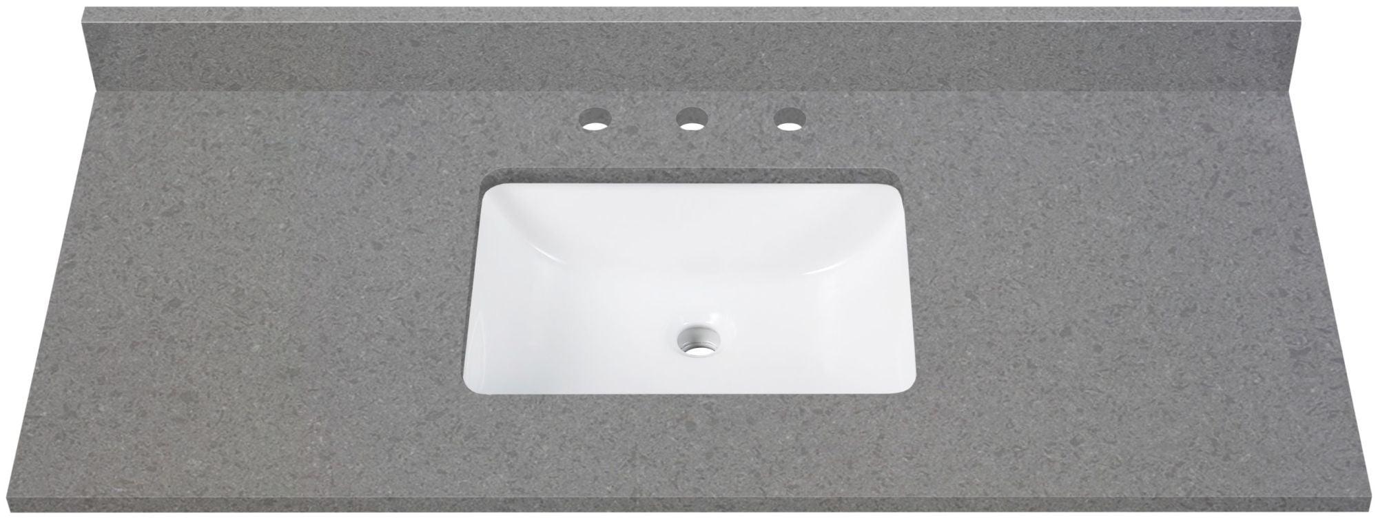 49'' Quartz Single Bathroom Vanity Top with Sink