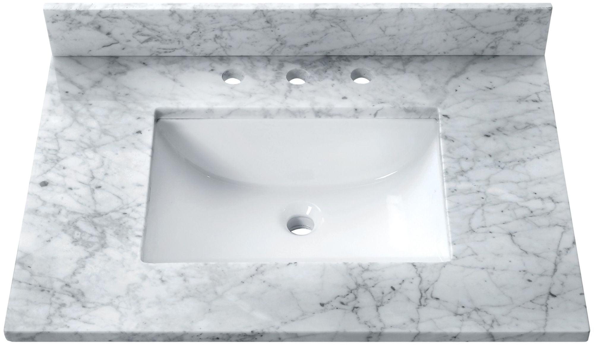 Avanity Sut25-Rs 25" Marble Vanity Top - White