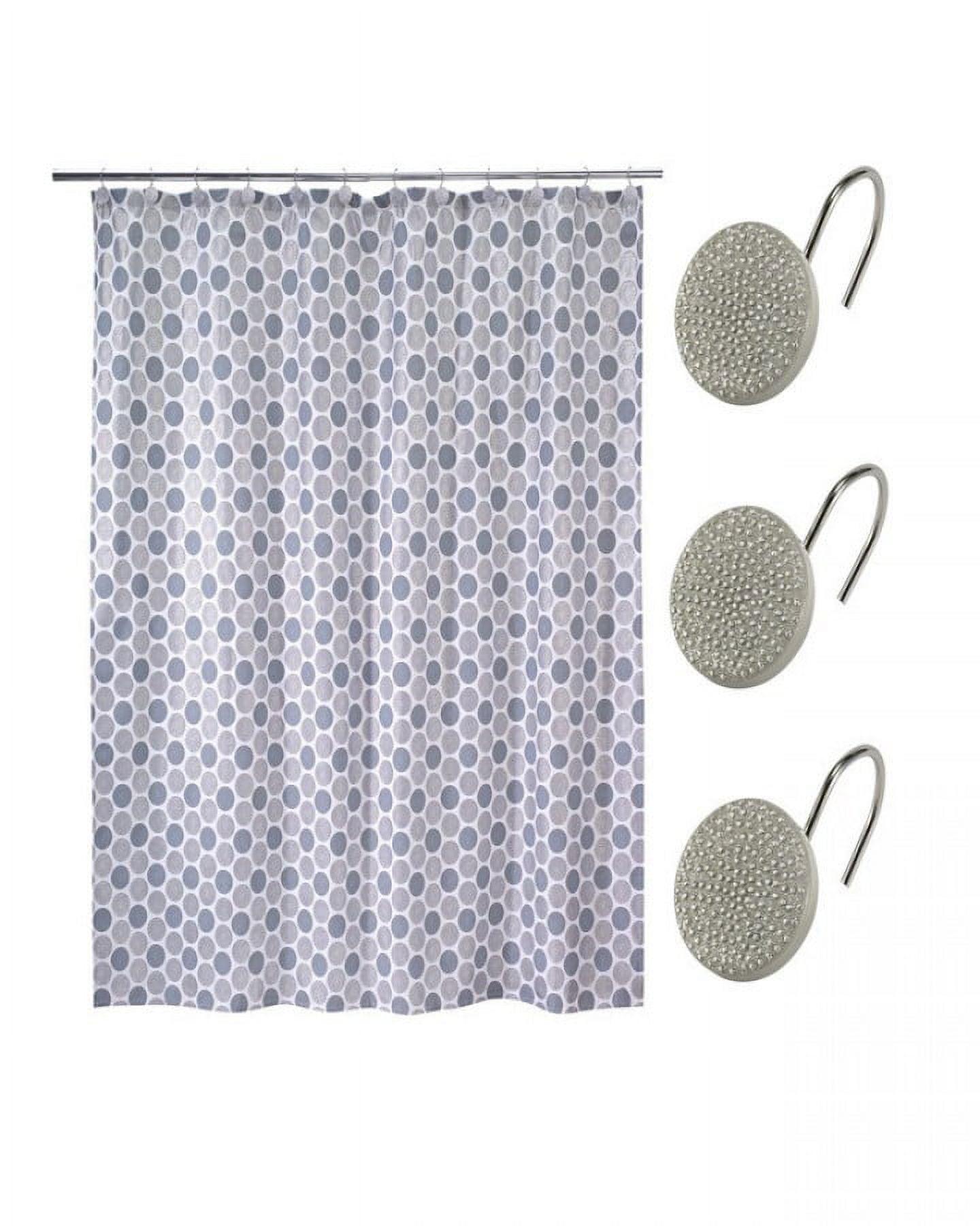 Avanti Linens Dotted Circles Shower Curtain & Hook Set