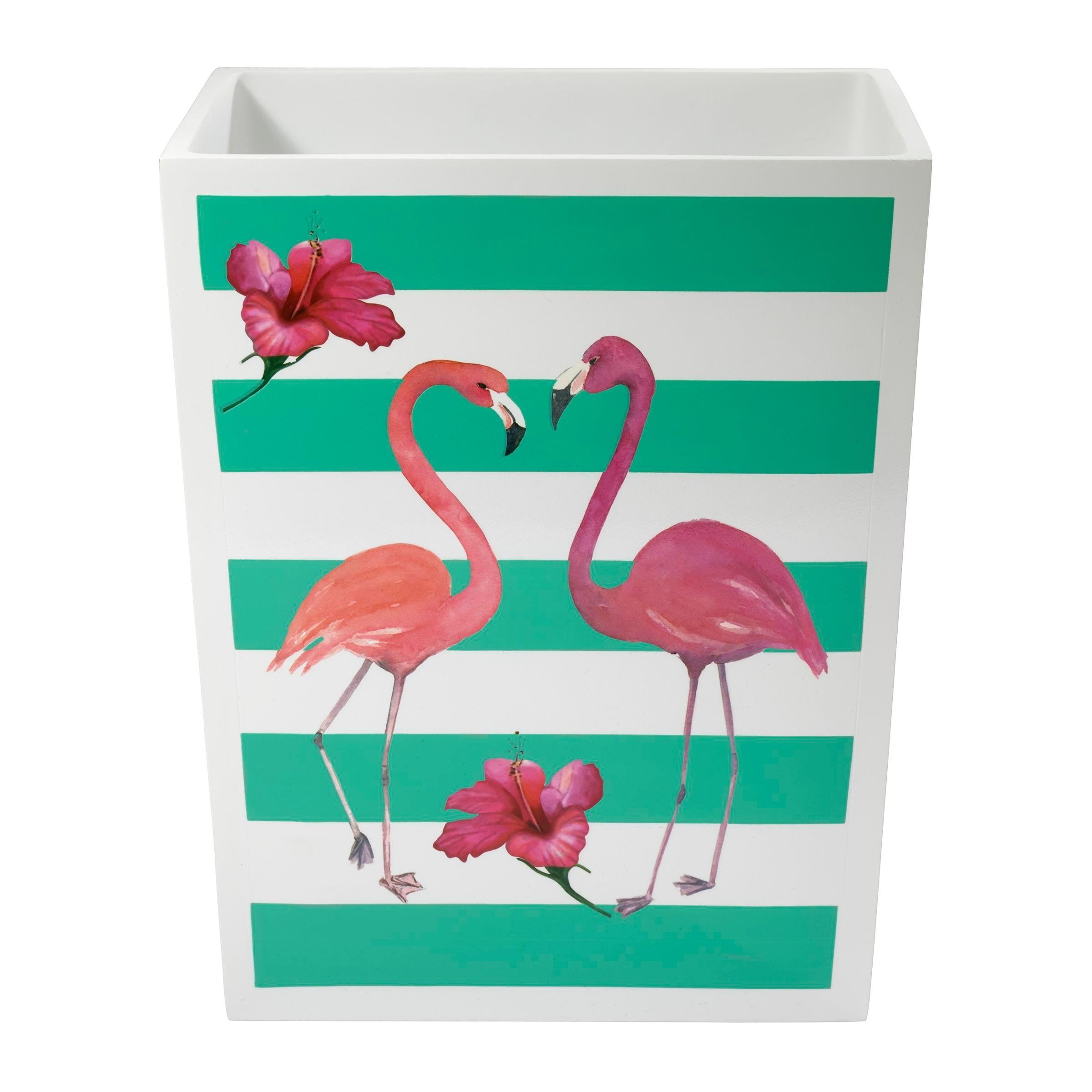 Avanti Linens Flamingo Paradise Wastebasket