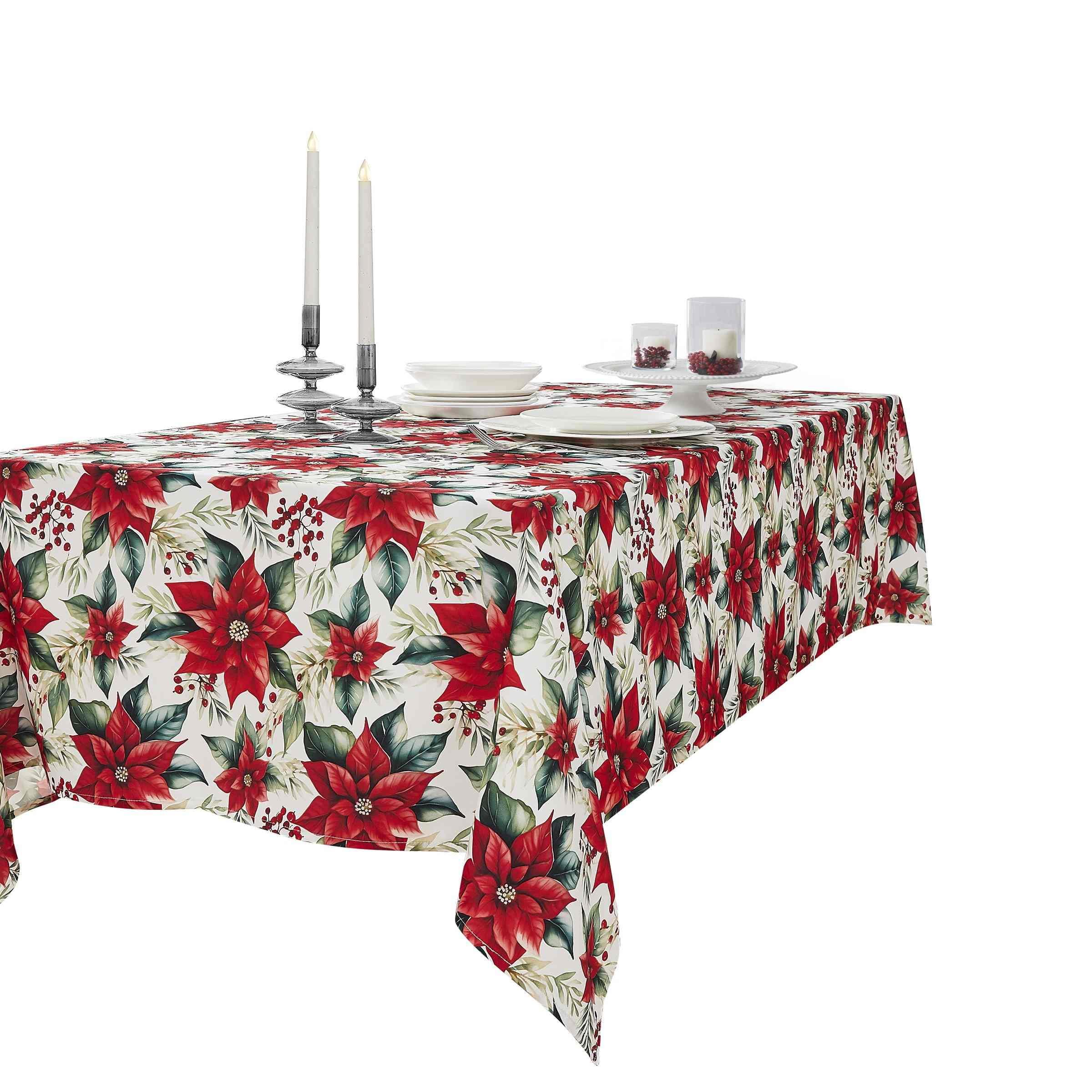 Avanti Linens Poinsettia 60" x 84" Tablecloth