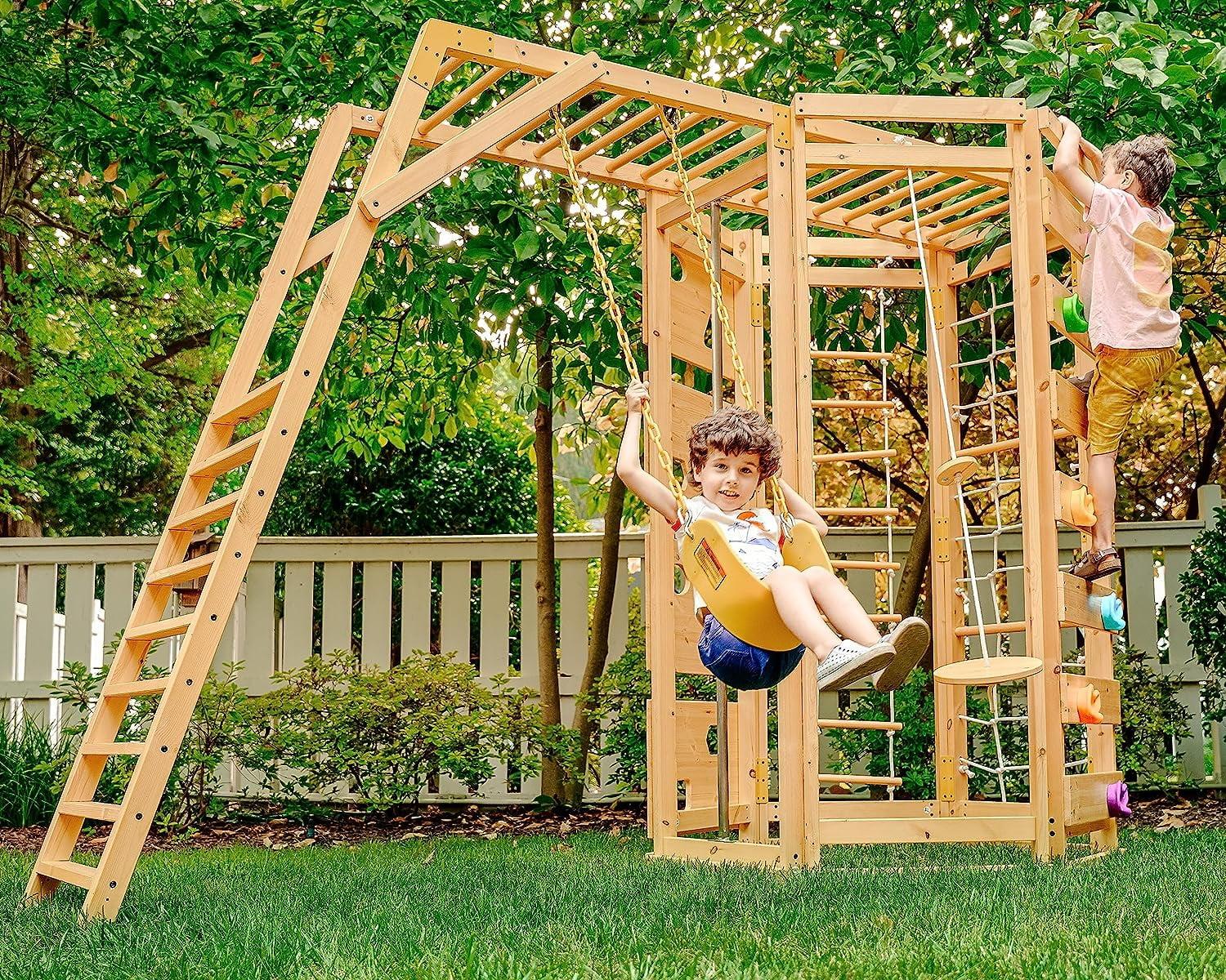 Hawthorn - Outdoor Climber with Monkey Bars, Swing, and Octagon Climber