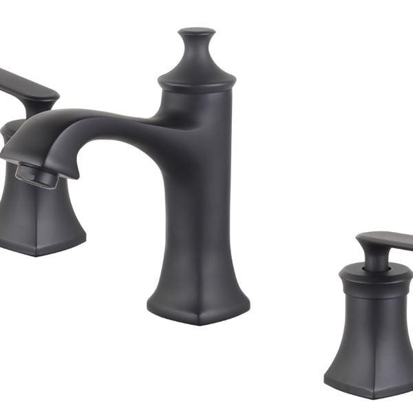 Aversa 6'' Matte Black Stainless Steel Widespread Bathroom Faucet