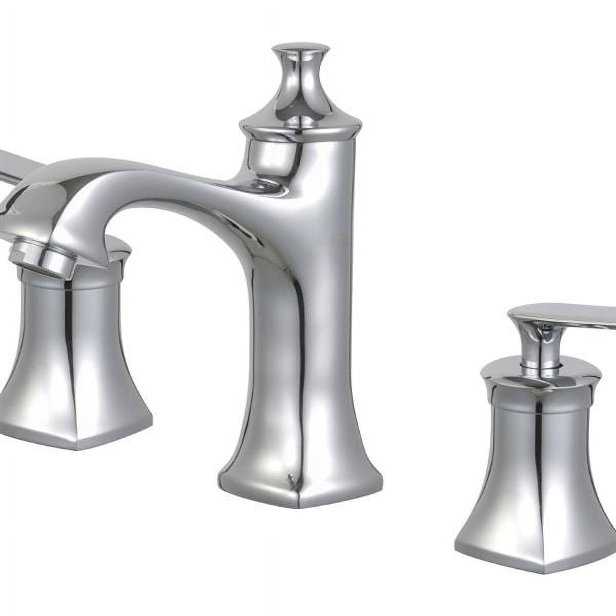 Aversa Elegant Polished Chrome Double Handle Widespread Bathroom Faucet