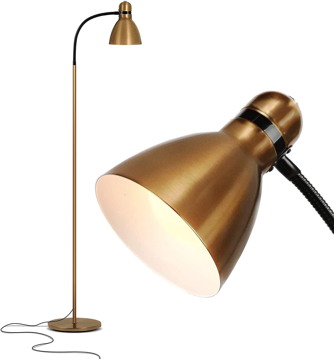 Avery Industrial 3-Way Dimming LED Floor Lamp with Metal Cone Shade