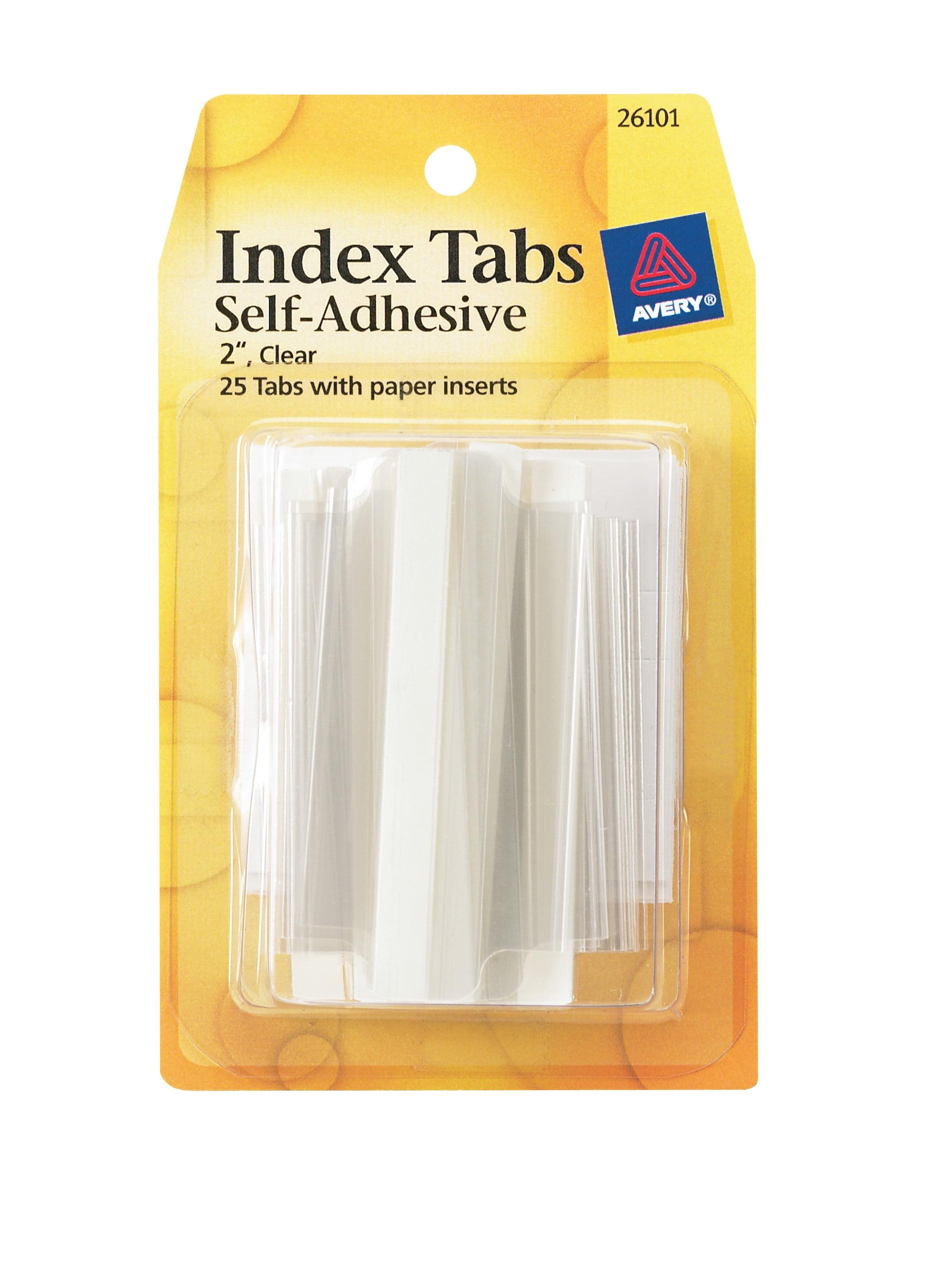 Avery Self-Adhesive Tabs with Printable Inserts 2" Clear 25/Pack (16241) 113373