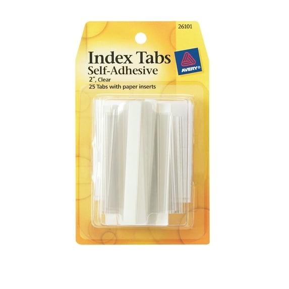 Avery Self-Adhesive Tabs with Printable Inserts 2" Clear 25/Pack (16241) 113373