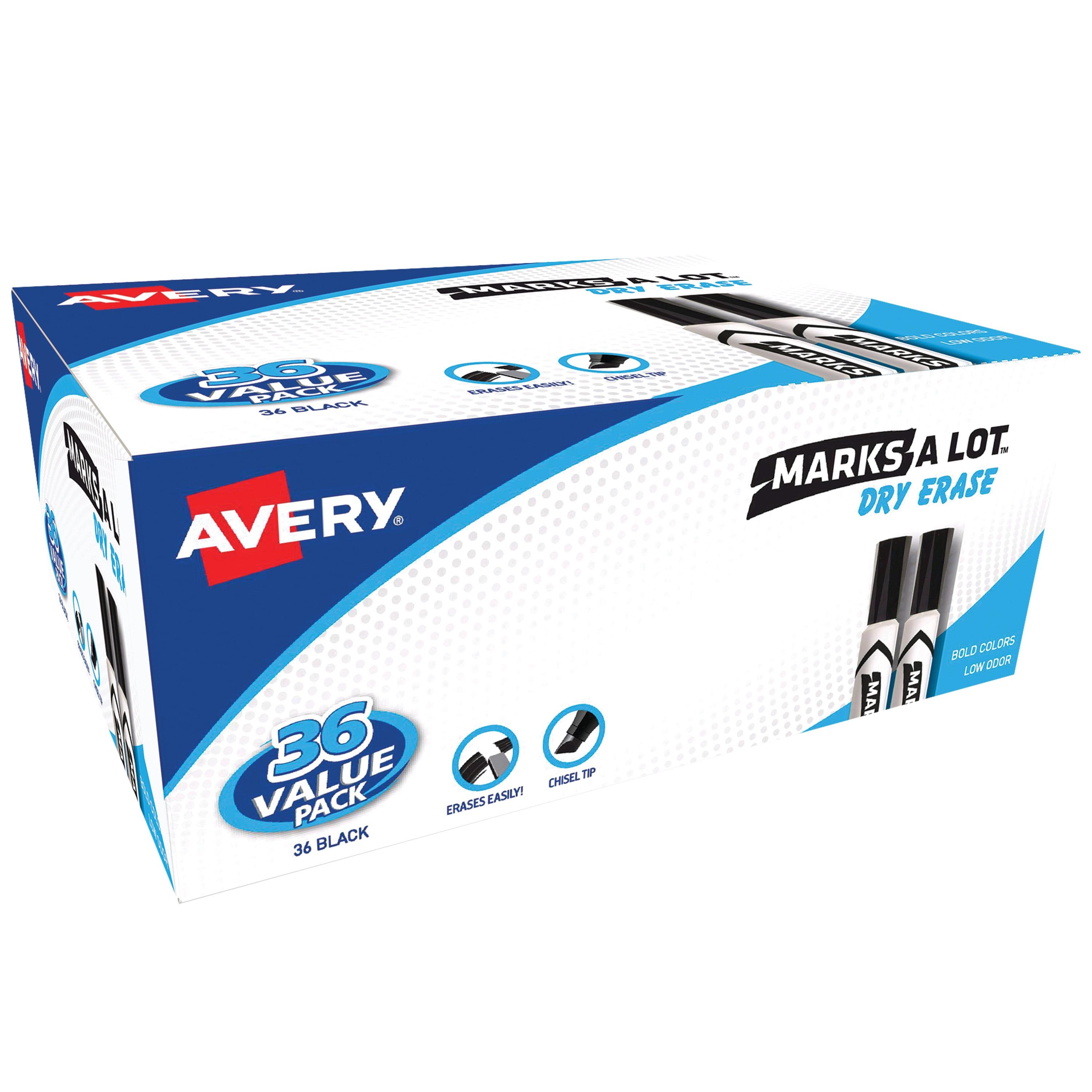 Avery Marks-A-Lot Desk-Style Dry Erase Marker Chisel Tip Black 36/Pack 98207